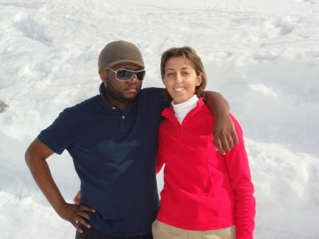 Fity-Mahouele et Loobna au ski. 2
