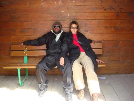 Fity-Mahouele et Loobna au ski.